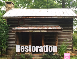Historic Log Cabin Restoration  Brevard, North Carolina